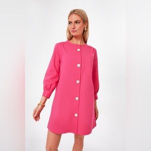 Tuckernuck NEW Blake Mini A Line Button Down Shirt Dress in Pink Size Small
